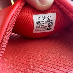 Lacoste Orange Slides - Style #: 39CMA0062